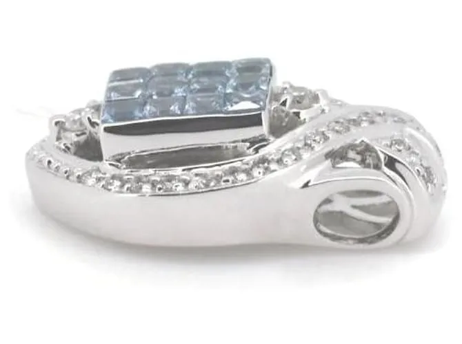 Otras joyas & Other Stories Colgante de zafiro y diamante K18WG 0.70ct S 0.20ct D en excelente estado Plata 