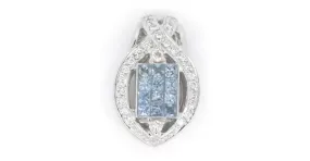 Otras joyas & Other Stories Colgante de zafiro y diamante K18WG 0.70ct S 0.20ct D en excelente estado Plata 