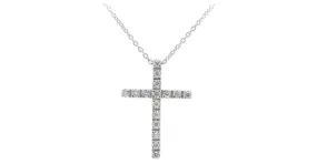 Otras joyas & Other Stories Collar cruz de diamante K18WG 0.16ct en oro blanco en excelente estado Plata 