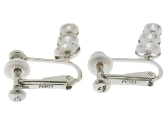 Otras joyas & Other Stories Platino PT900 Pendientes con Tres Eslabones 0.51ct Diamantes cuerpo a cuerpo cada uno para mujer