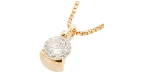 Otras joyas & Other Stories Sencillo sin marca 0.547ct Collar de un solo diamante en K18 Oro amarillo en excelentes condicio