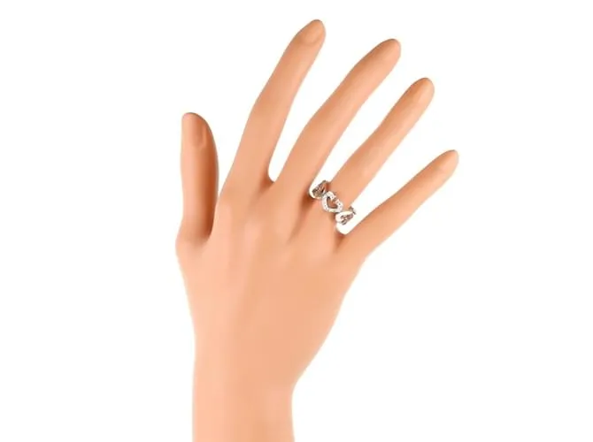 Otras joyas Anillo de diamante en oro blanco K18 de Cartier en forma de corazón Plata 