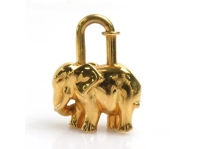 Otras joyas Candado de metal dorado de Hermès con motivo de elefante 