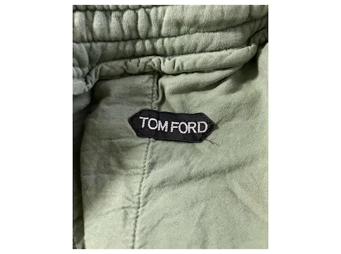 Pantalón deportivo Tom Ford de algodón verde 