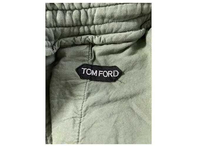 Pantalón deportivo Tom Ford de algodón verde 