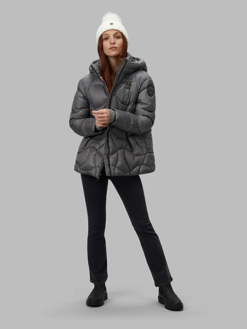 Parka de mujer Blauer corta oversize de mujer gris