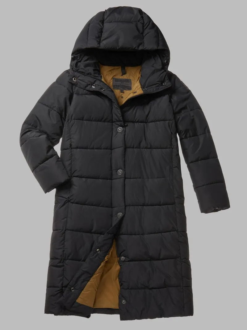 Parka de mujer Blauer larga de pluma sintetica negro