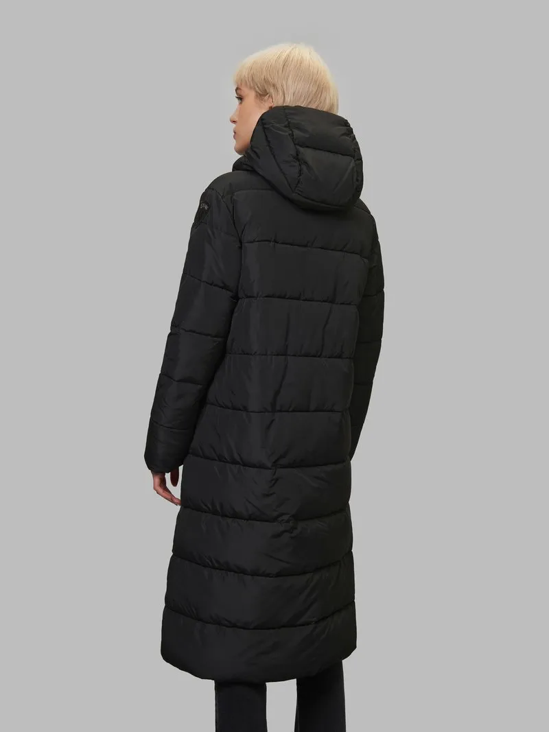 Parka de mujer Blauer larga de pluma sintetica negro