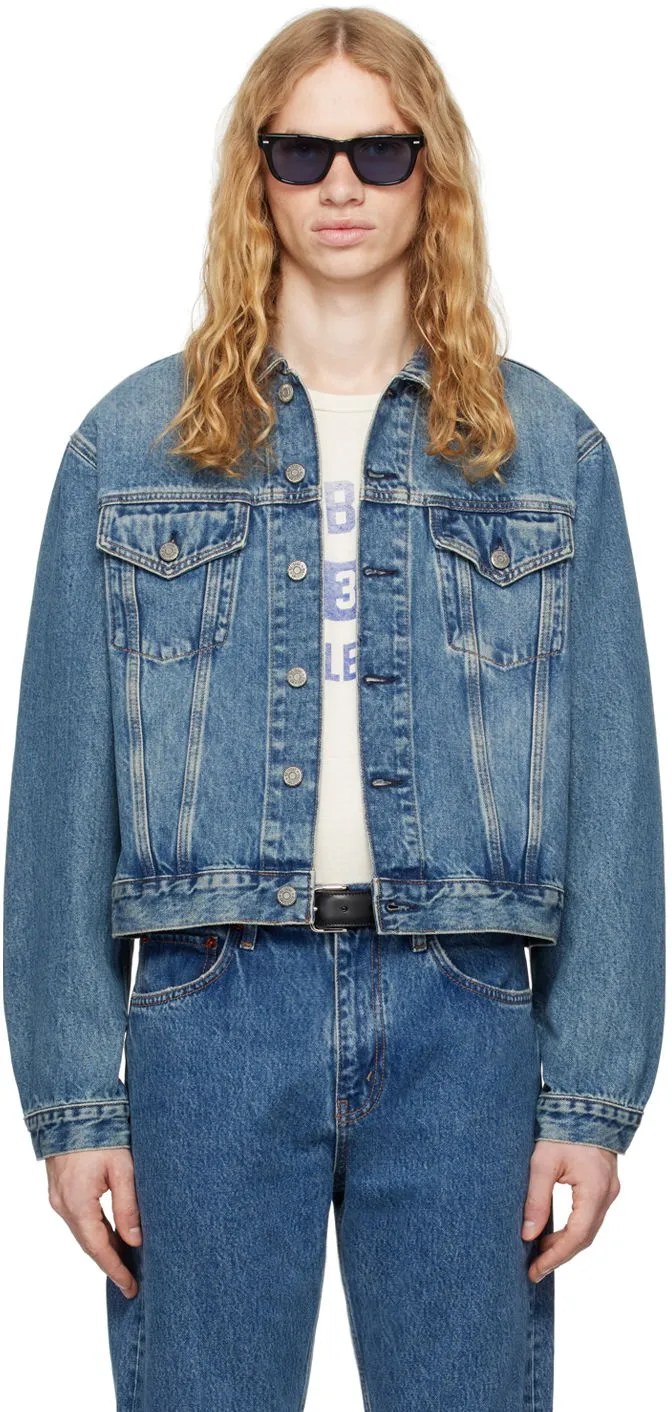 RE/DONE Blue 'The Mel Trucker' Denim Jacket