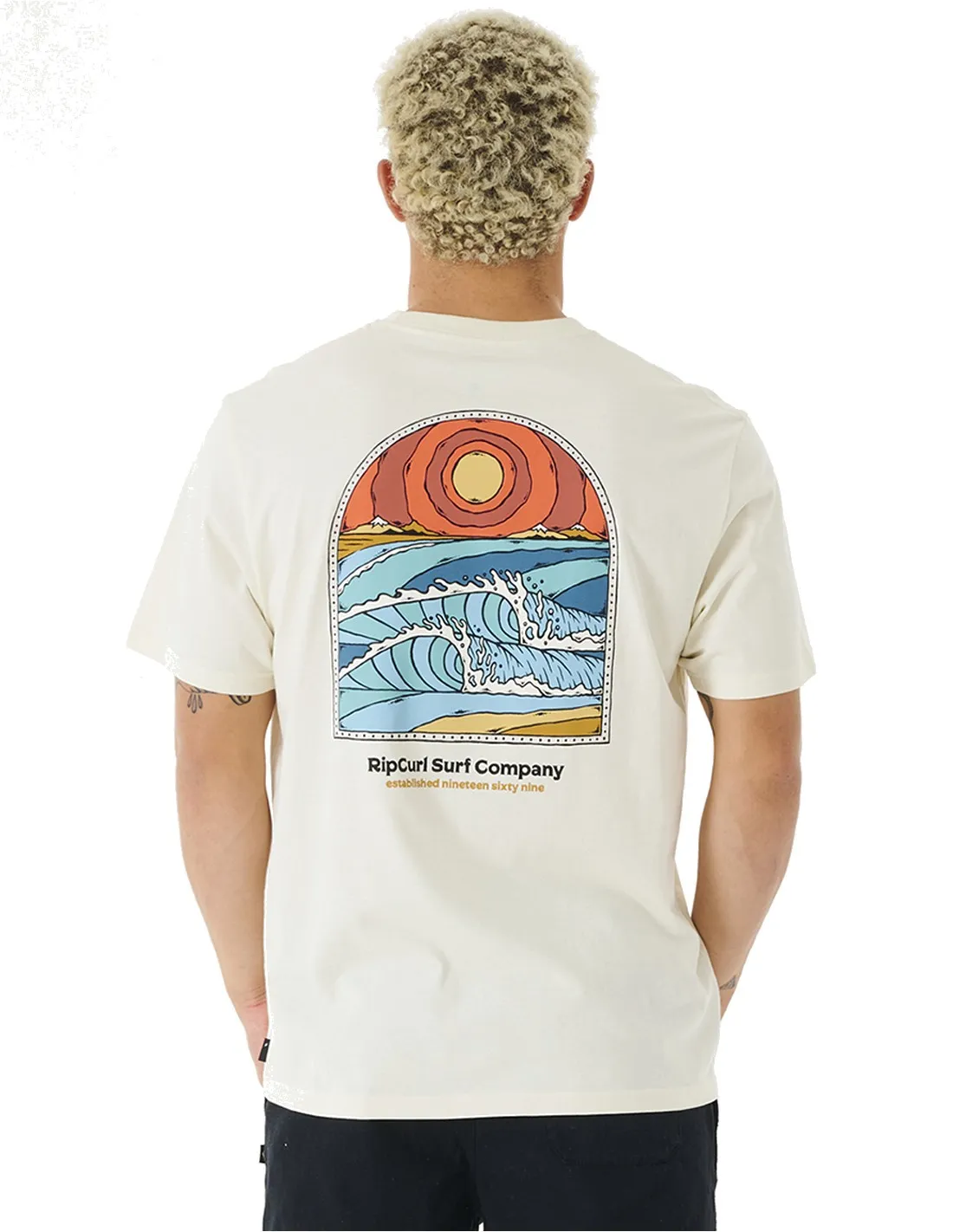 RIP CURL Blazed and Tubed - Bone - Camiseta