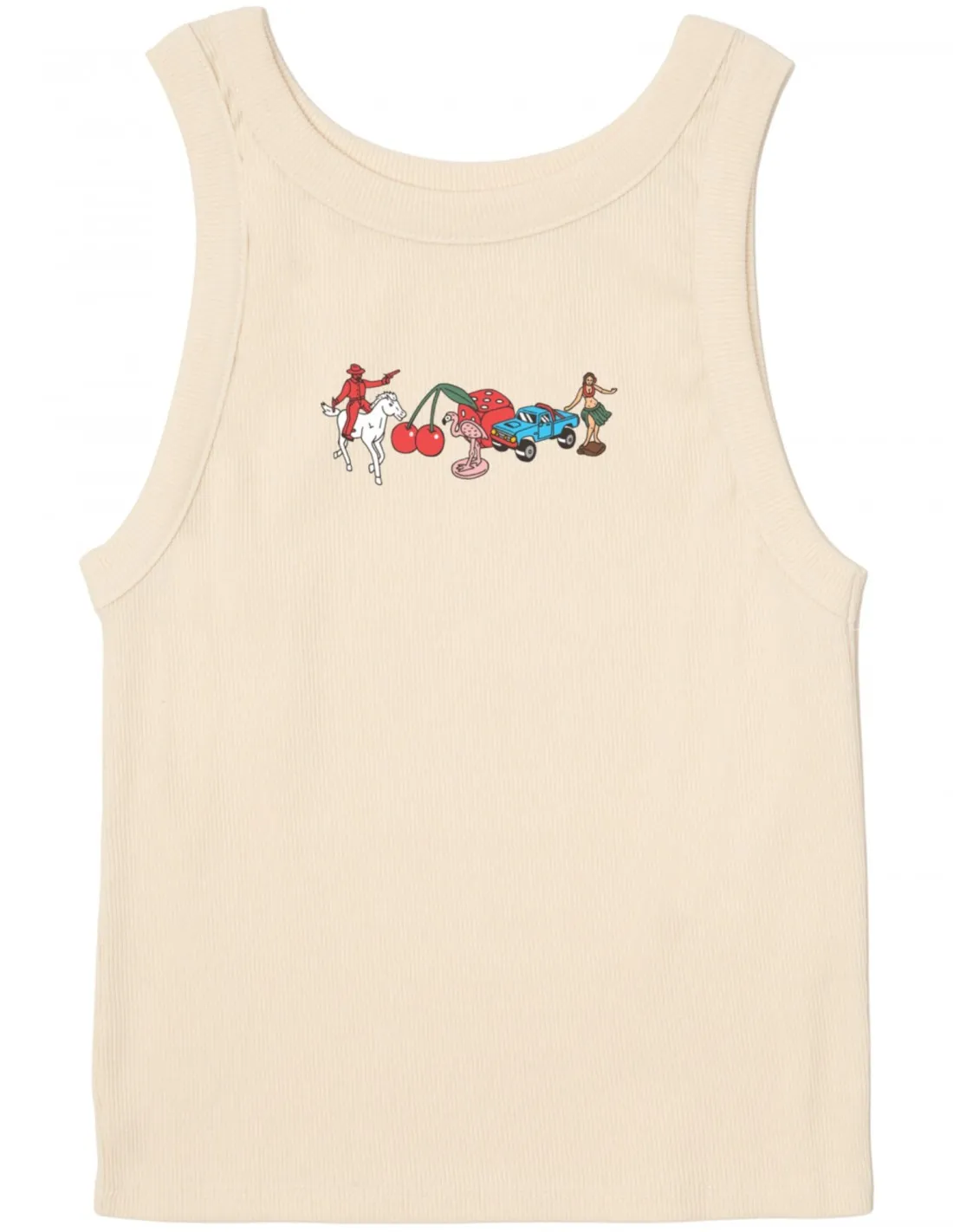 RVCA Luke Collectibles Wide RIB Tank - Crema - Camiseta de tirantes