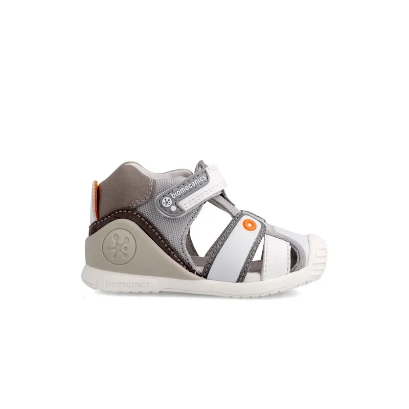 SANDALIAS BIOMECANICS 222132 GRIS Y BLANCO