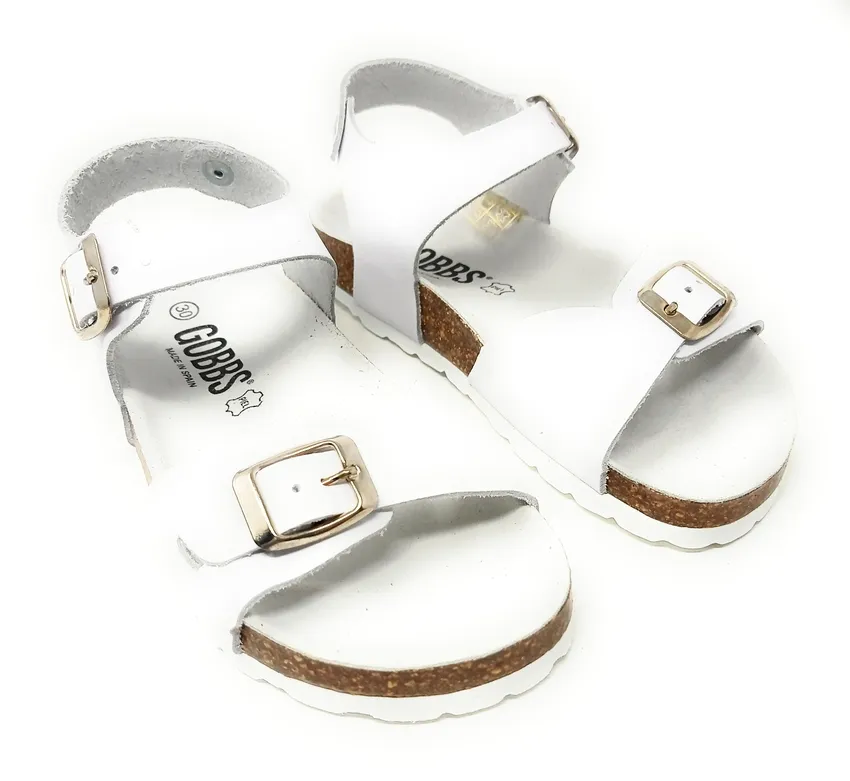 SANDALIAS GOBBS CHICAS NAPA BLANCO