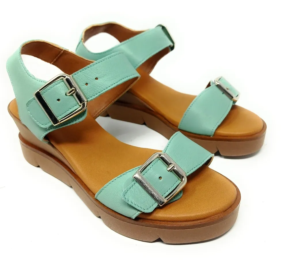 SANDALIAS TOLINO METAL NAPA MENTA