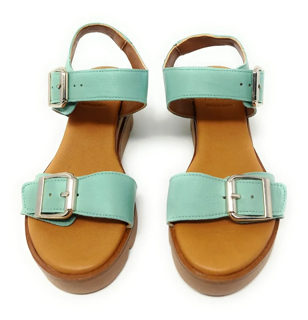 SANDALIAS TOLINO METAL NAPA MENTA