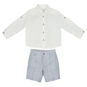 Shirt and pants set with cummerbund Nuage Collection