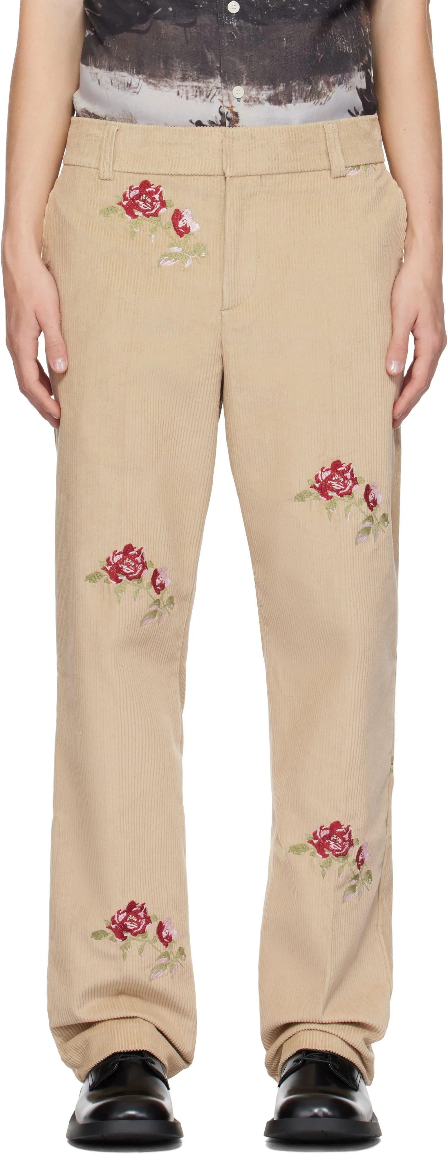 Soulland Floral Embroidered Trousers