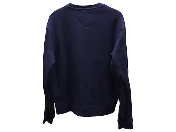 Sudadera con cuello redondo bordado Kenzo upperr en algodón azul marino 