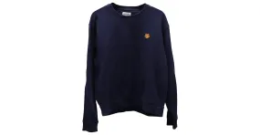 Sudadera con cuello redondo bordado Kenzo upperr en algodón azul marino 