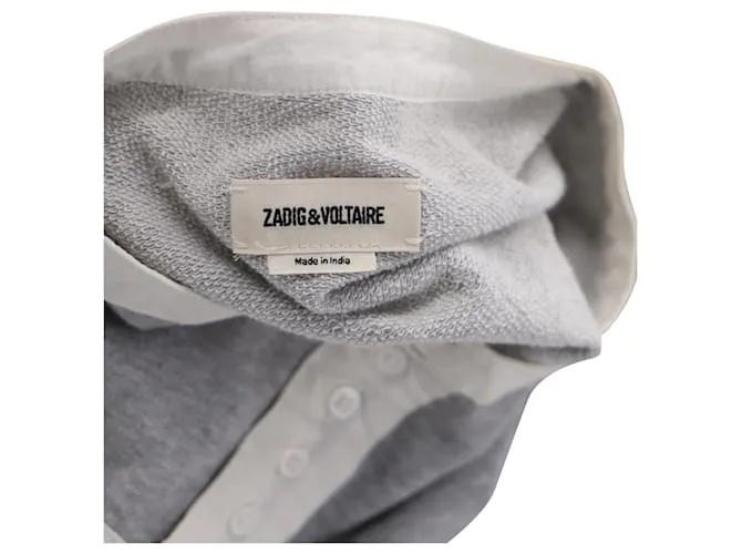 Sudadera de manga larga con logo de Zadig & Voltaire en algodón gris 