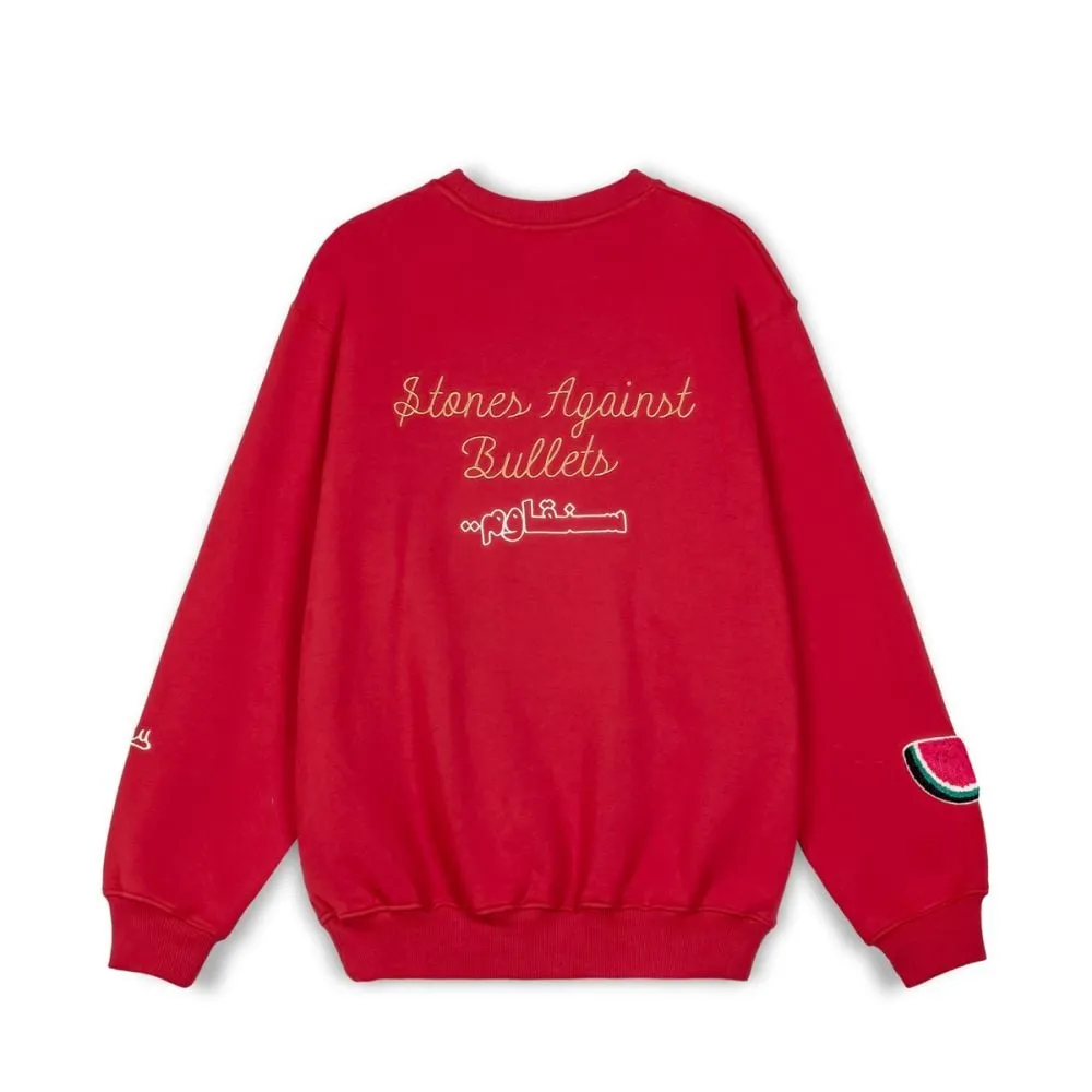 SUDADERA GRIMEY NABLUS VINTAGE CREWNECK - DARK RED | FW23