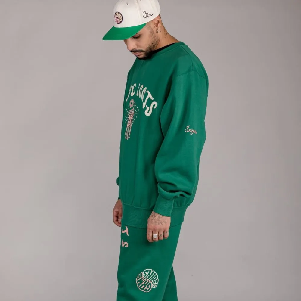 Sudadera Grimey "SNIPES X GRIMEY TRUE ROOTS" Crewneck - Green | Fall 22