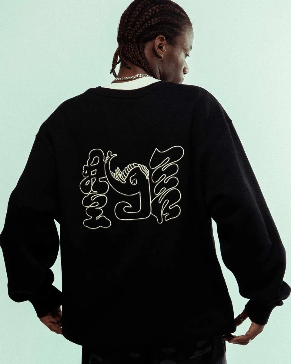 SUDADERA GRIMEY TUSKER TEMPLE VINTAGE - BLACK | FW23