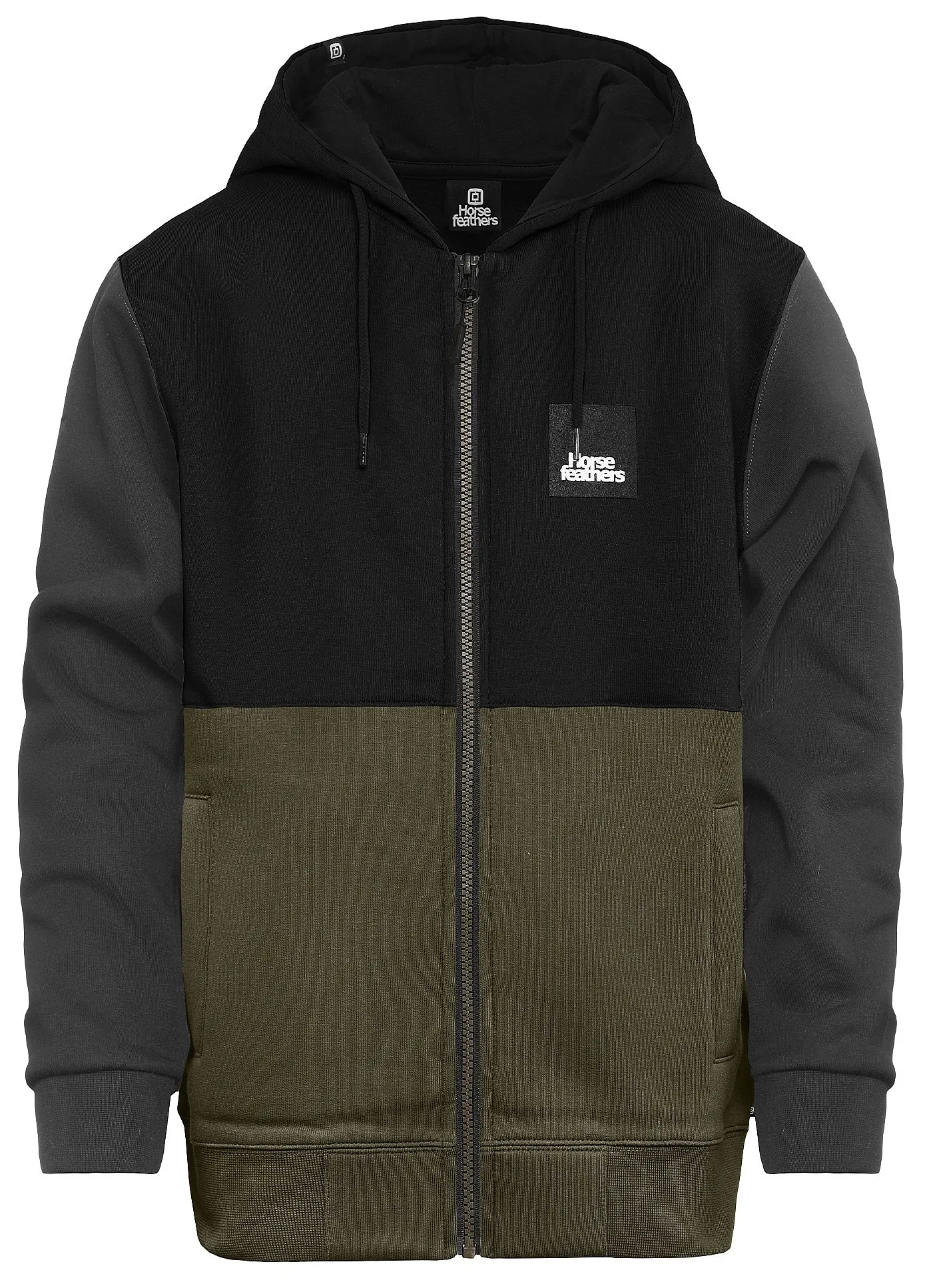 sudadera Horsefeathers Jordan II Zip - Burnt Olive - unisex junior