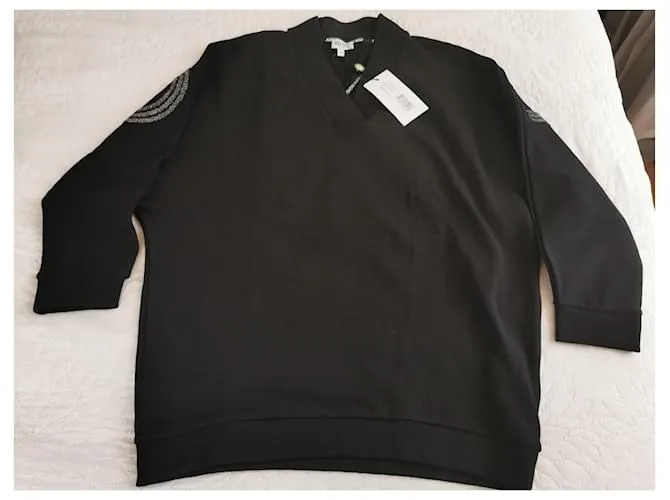 Sudadera negra con logo KENZO bordado Negro Plata Dorado 