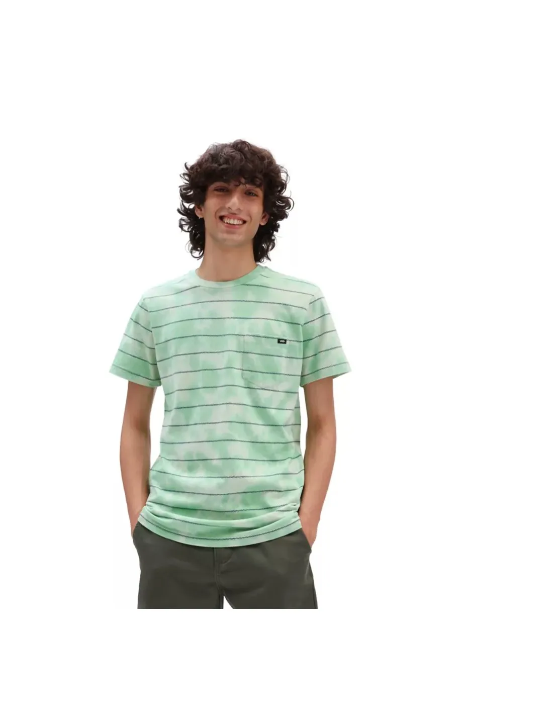 VANS Checkerstripe II - Verde Celadón/ Tie Dye - Camiseta