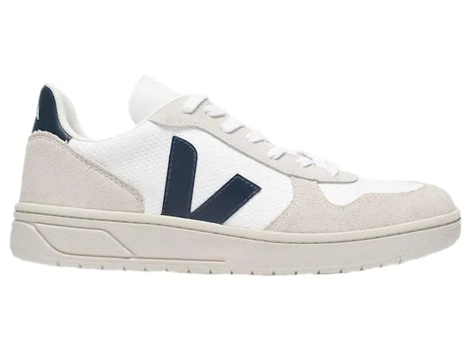 Veja Zapatillas V-10 en blanco y azul B-Mesh 