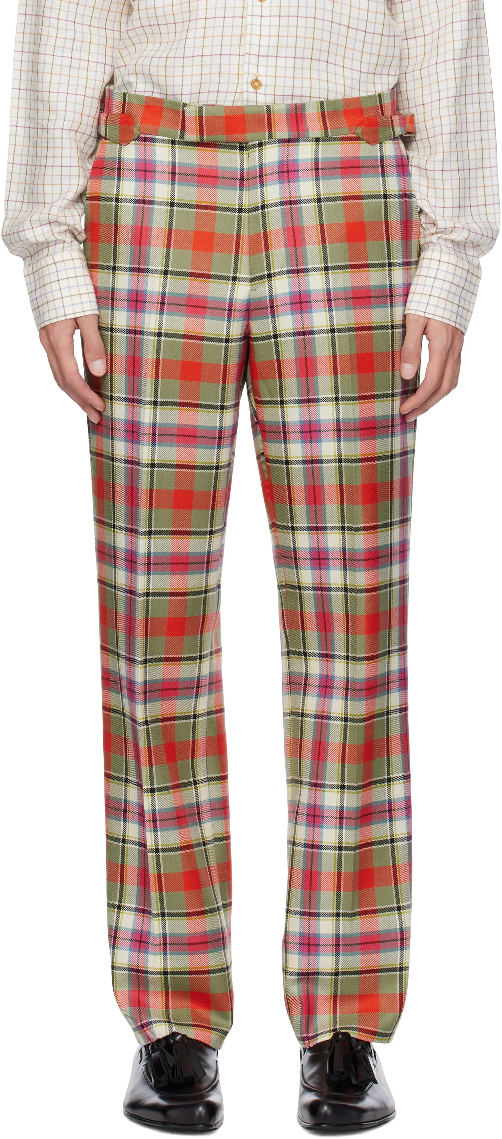 Vivienne Westwood Green & Red Plaid Trousers