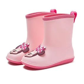 Waterproof Rain Boots Pvc Skid Resistance Cute Pattern Lightweight Rain Shoes For Children Kids Pink 15cm/5.90in