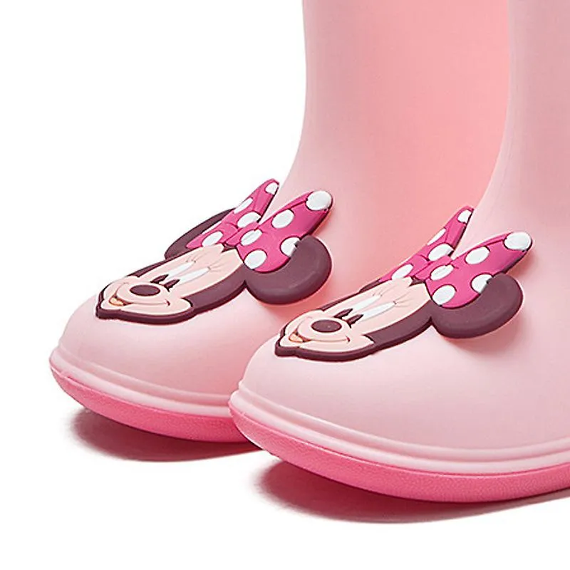 Waterproof Rain Boots Pvc Skid Resistance Cute Pattern Lightweight Rain Shoes For Children Kids Pink 15cm/5.90in