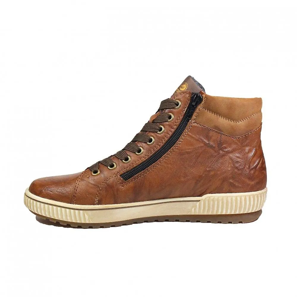 Women's Remonte D0772-22 | Maditta | Brown Leather | Water Resistant | Womens Trainer Boots