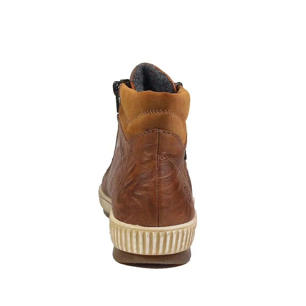 Women's Remonte D0772-22 | Maditta | Brown Leather | Water Resistant | Womens Trainer Boots