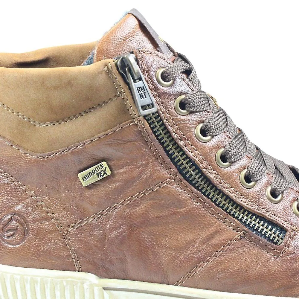 Women's Remonte D0772-22 | Maditta | Brown Leather | Water Resistant | Womens Trainer Boots