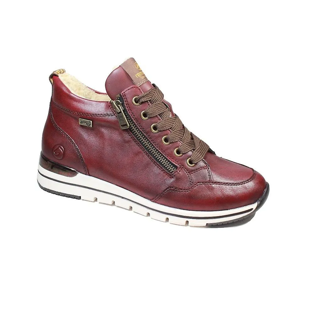 Women's Remonte R6770-35 | Soraya | Burgundy Leather | Water Resistant | Womens Trainer Boots