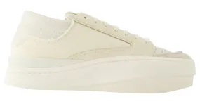 Y3 Zapatillas bajas Lux Bball - Y-3 - Cuero - Blanco Castaño Beige 