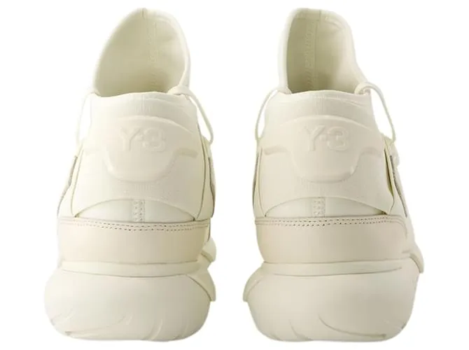 Y3 Zapatillas Qasa -Y-3 - Cuero - Beige/blanc Castaño 