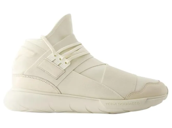 Y3 Zapatillas Qasa -Y-3 - Cuero - Beige/blanc Castaño 