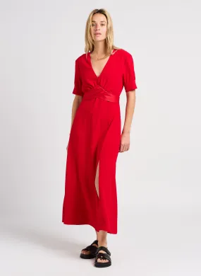 ZAPA ROSEAU - Vestido midi ajustado en rojo