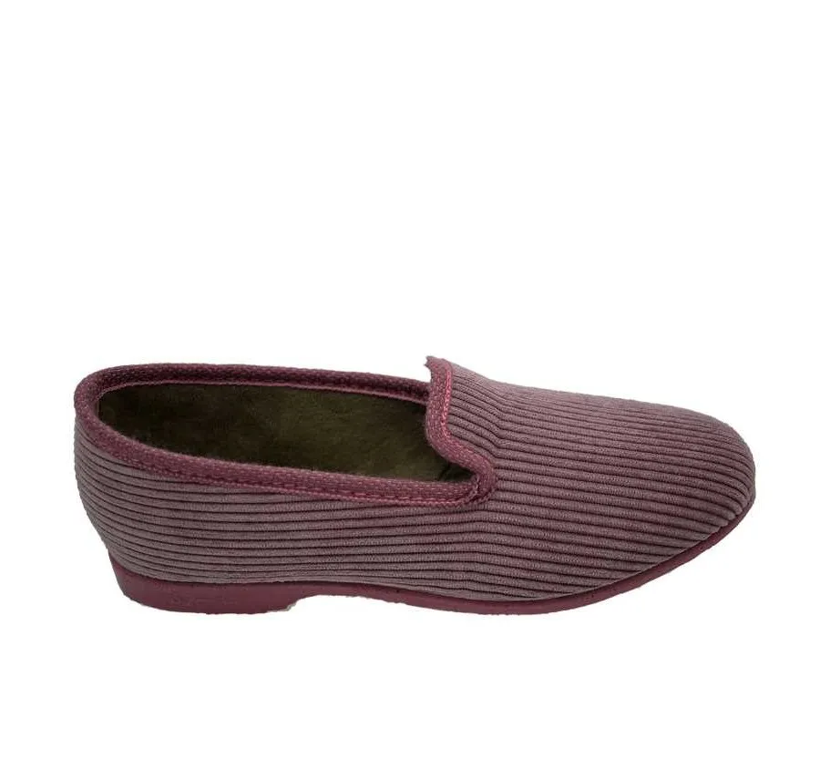 ZAPATILLA CANO CONFORT FLAVIA CLASICA DE SEÑORA PANTUFLA PANA ROSA 26609