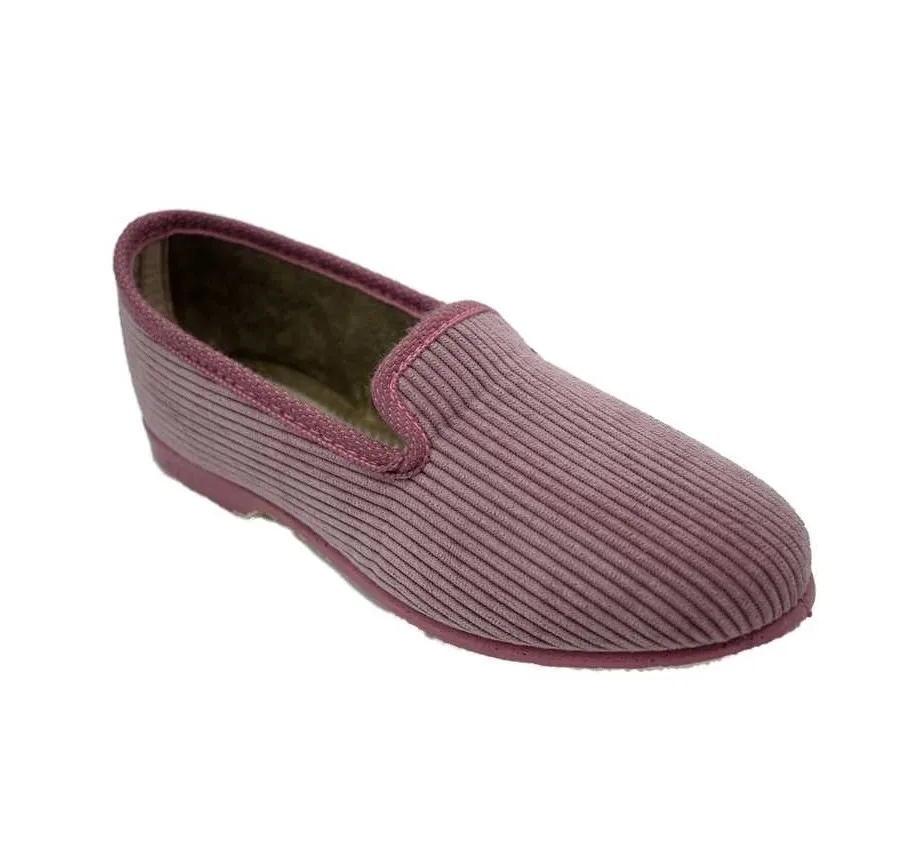 ZAPATILLA CANO CONFORT FLAVIA CLASICA DE SEÑORA PANTUFLA PANA ROSA 26609