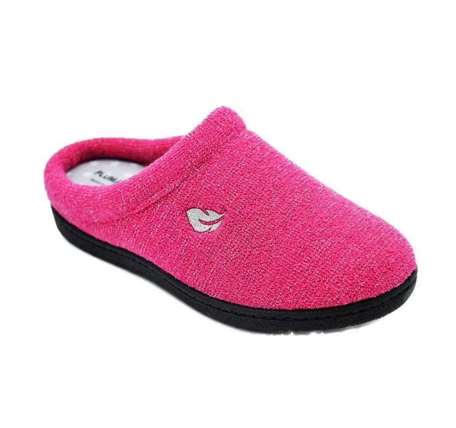 ZAPATILLA CASA CÓMODA Y FRESCA PANTUFLA RIZO FUXIA PLANTILLA PLUMAFLEX