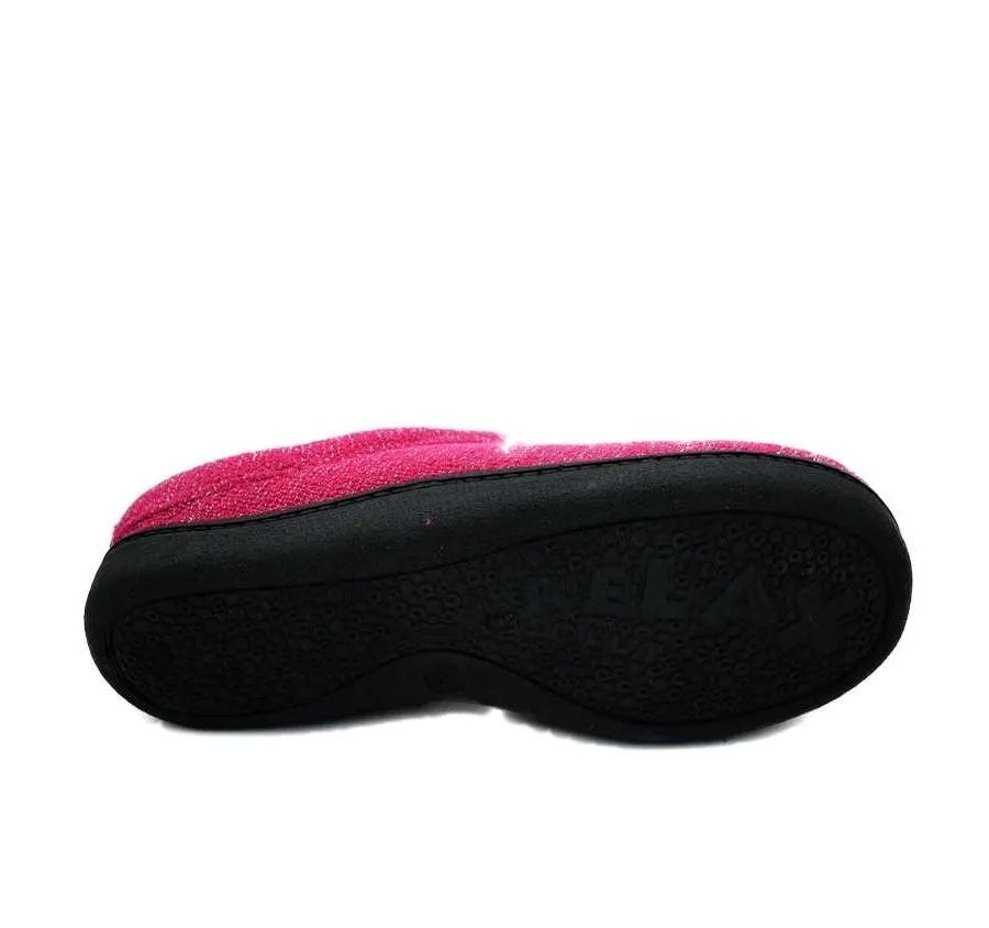 ZAPATILLA CASA CÓMODA Y FRESCA PANTUFLA RIZO FUXIA PLANTILLA PLUMAFLEX