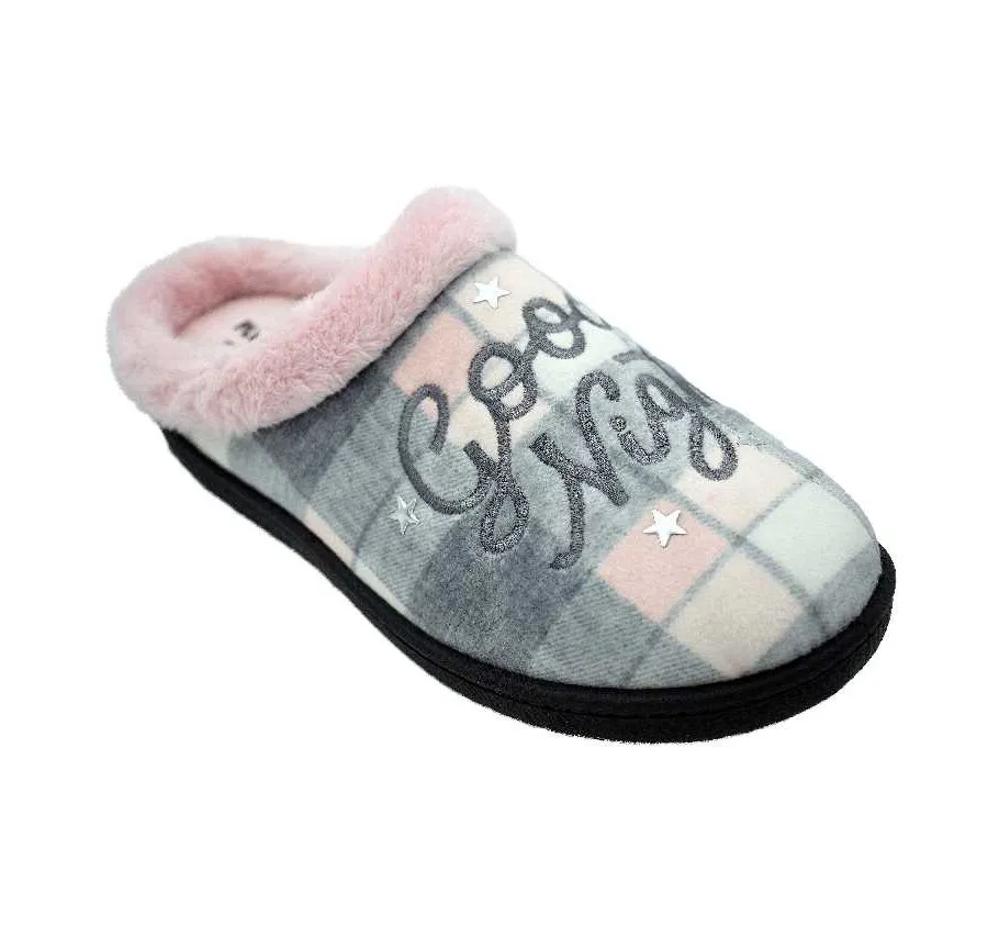 ZAPATILLA ROAL 12235 PLANTILLA PLUMAFLEX PANTUFLA DESCALZA ROSA ADORNO BORDADO GOOD NIGHT 26414