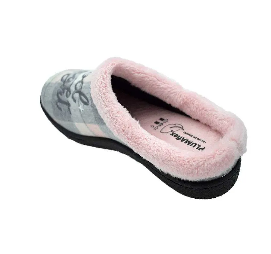 ZAPATILLA ROAL 12235 PLANTILLA PLUMAFLEX PANTUFLA DESCALZA ROSA ADORNO BORDADO GOOD NIGHT 26414