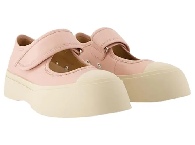 Zapatillas Mary Jane - Marni - Cuero - Rosa 